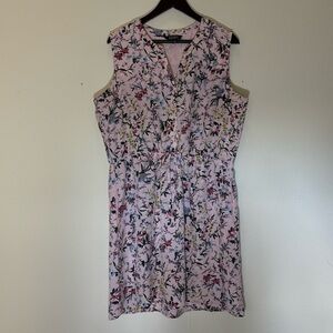 Nicole Miller Original Pink Floral Sleeveless Dress XL